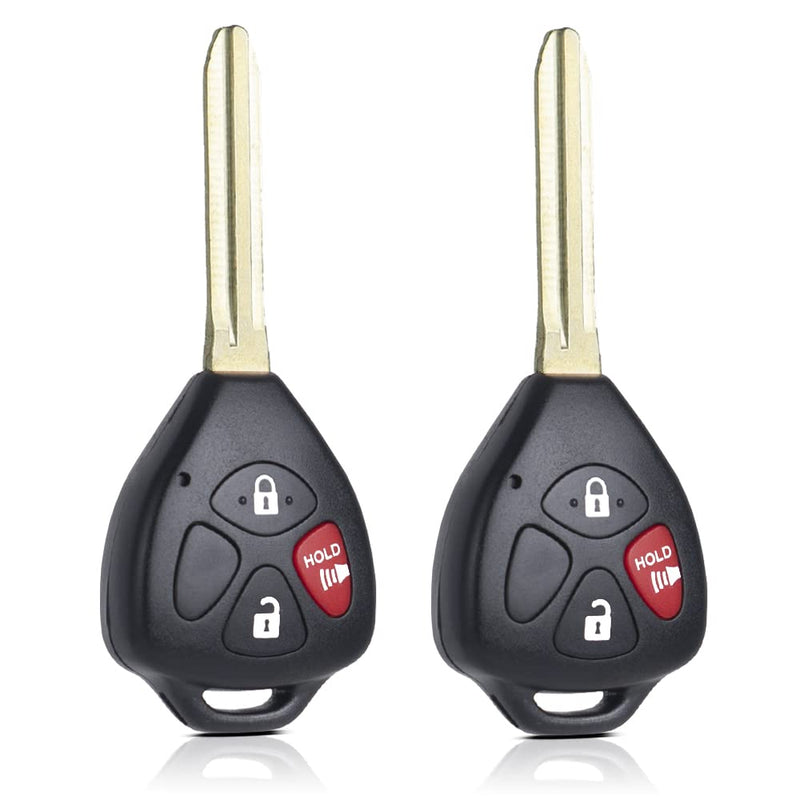  [AUSTRALIA] - Key Fob Remote Replacement Fits for Toyota 4Runner 2010 2011 2012 2013 2014 2015 2016 2017 2018 2019/Rav4 2010-2012/Yaris 2012-2014 HYQ12BBY HYQ12BDC Keyless Entry Remote Control G Chip (Pack of 2)