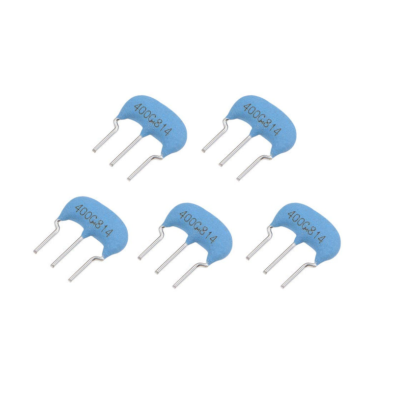  [AUSTRALIA] - uxcell Ceramic Resonator Crystal Oscillator 4MHz 15pF 3 Pin DIP, Blue 5 Pieces