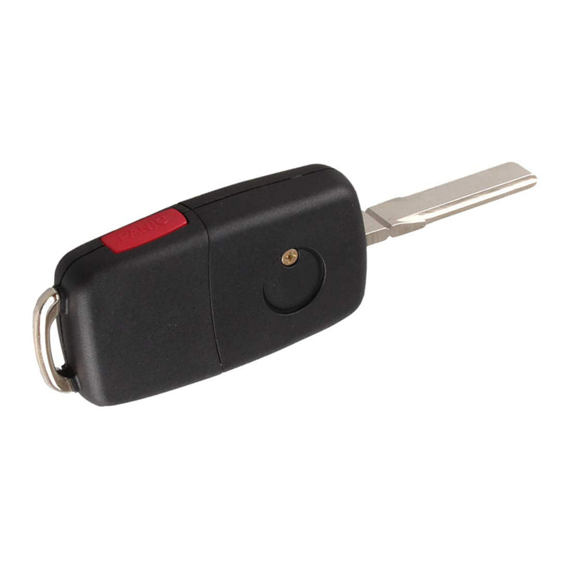  [AUSTRALIA] - New Uncut blade Keyless Remote Key Fob Shell Case No Chips Inside for VW Volkswagen Jetta Passat Golf Beetle Rabbit GTI CC EOS (Black) Black