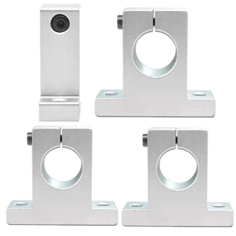  [AUSTRALIA] - SamIdea Pack of 4,SK20 Aluminum Linear Motion Rail Clamping Guide Support for 20mm Dia Shaft