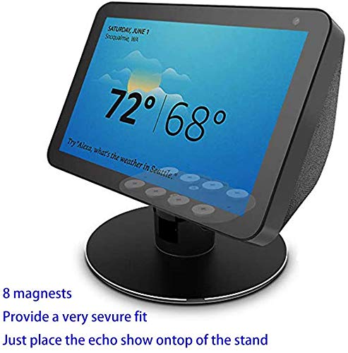  [AUSTRALIA] - Echo Show 8 Adjustable Stand, Stand for Amazon Echo Show 8, Horizontal 360 Rotation Longitudinal Angle Change Echo Show 8 View Black MY012-01