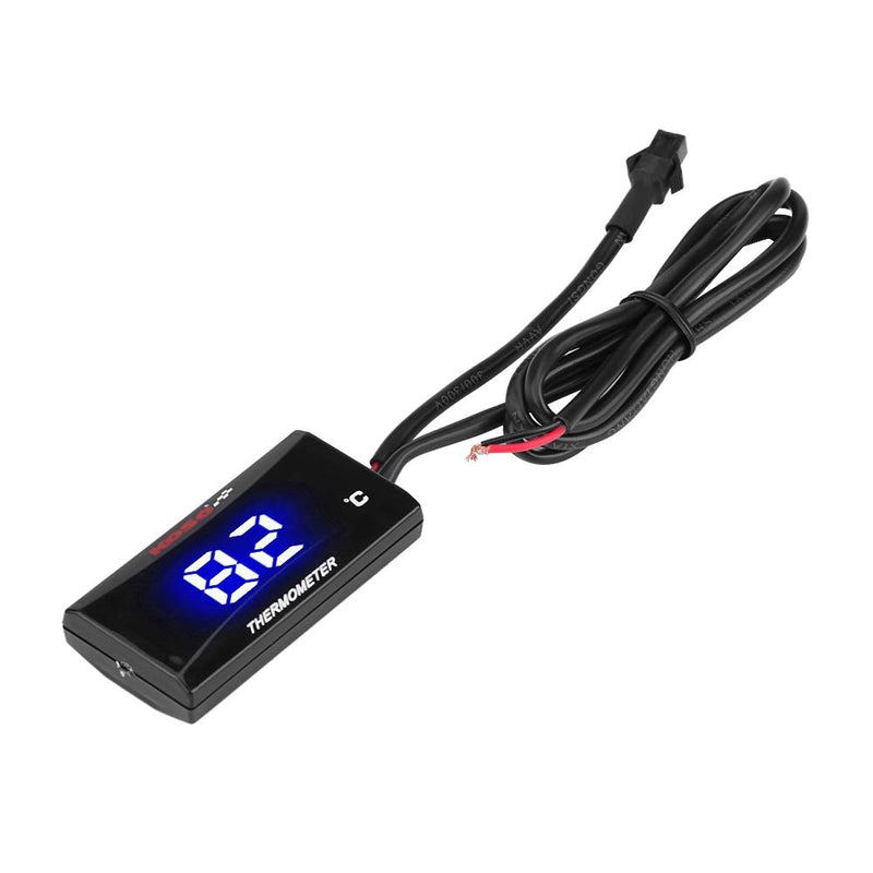  [AUSTRALIA] - KIMISS Motorcycle Digital Thermometer WaterTemperature Meter Gauge with Blue Light