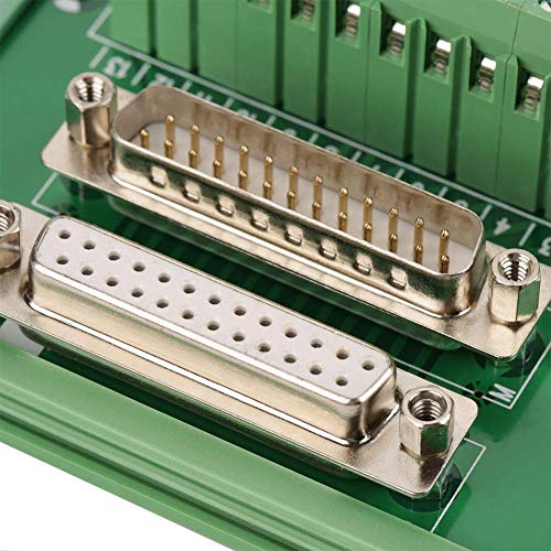  [AUSTRALIA] - DB25 D-Sub pin header socket header, PLC breakout card circuit board connection board block interface plug for DIN rail mounting branch fuse switch-off plate connection board