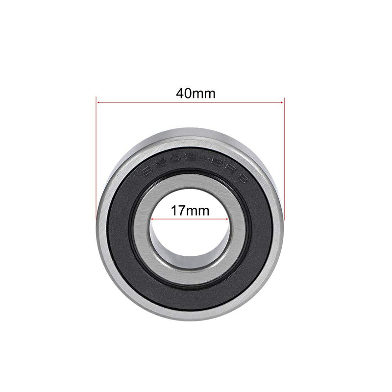  [AUSTRALIA] - uxcell 3203-2RS Angular Contact Ball Bearing 17x40x17.5mm Sealed Bearings 5203-2RS 2pcs