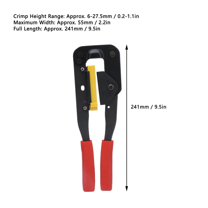  [AUSTRALIA] - Wire Stripper, 241mm Cable Pliers 45 Steel Flat Ribbon Wires IDC Connector Crimping FC Terminal Cutting Pliers Tool, for Electronics, Network