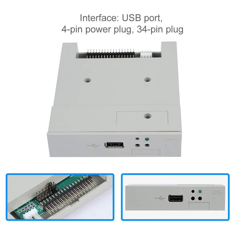  [AUSTRALIA] - 1.44MB USB SSD Floppy Drive, 3.5In Floppy Emulator, Floppy Drive Emulator, Floppy Disk, Suitable for 1.44MB Floppy Disk Drive Industrial Control Equipment