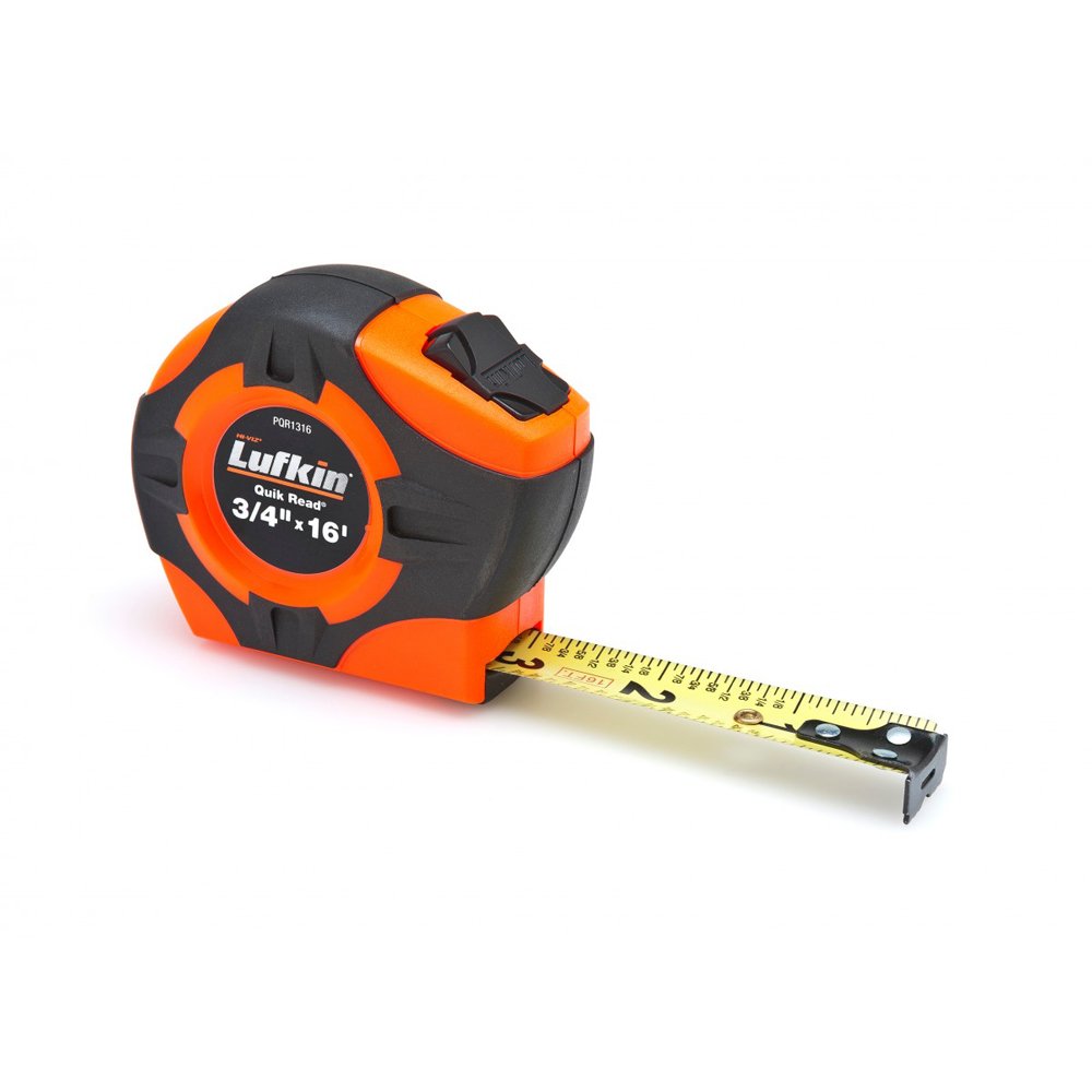  [AUSTRALIA] - Crescent Lufkin 3/4" x 16' Quikread® Power Return Yellow Clad Tape Measure - PQR1316N 16 Foot Quickread