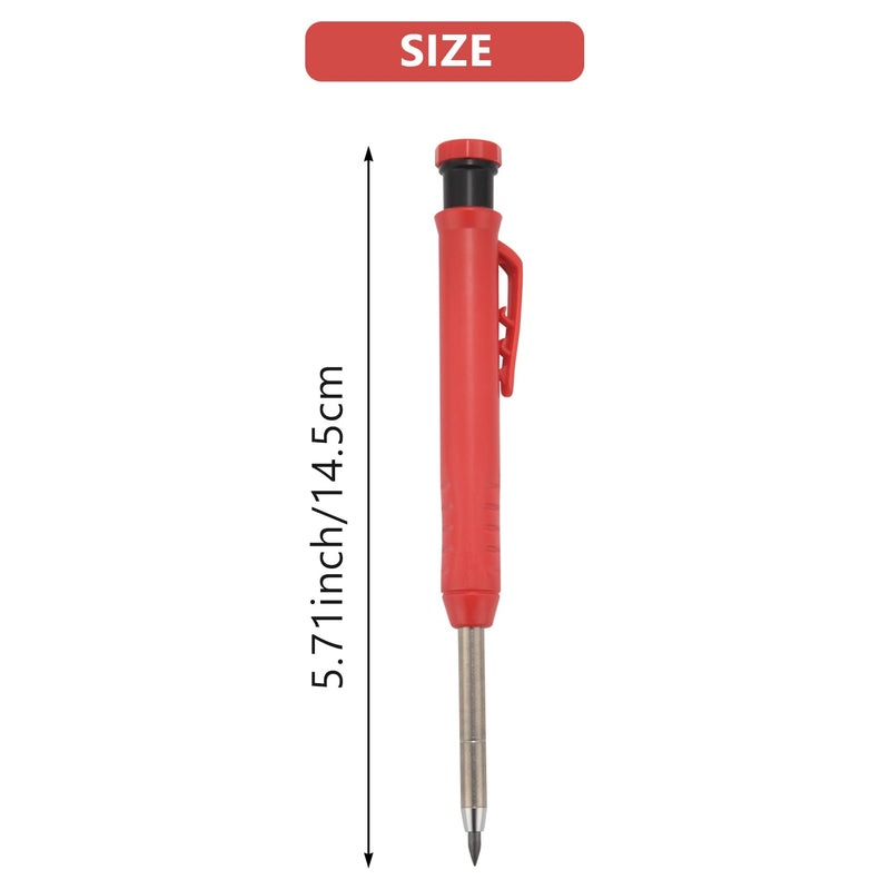  [AUSTRALIA] - BOKIE 3 Solid Color Woodworking Pencils,Long Nostril Automatic Pencil Marking Tool, With Built-in Sharpener,For Woodworking