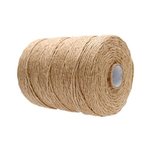  [AUSTRALIA] - 656 Feet Natural Jute Twine Fathers Day Gift Twine 2mm Jute Twine String 3Ply Arts Crafts Jute Rope for Gift Wrap DIY Decoration