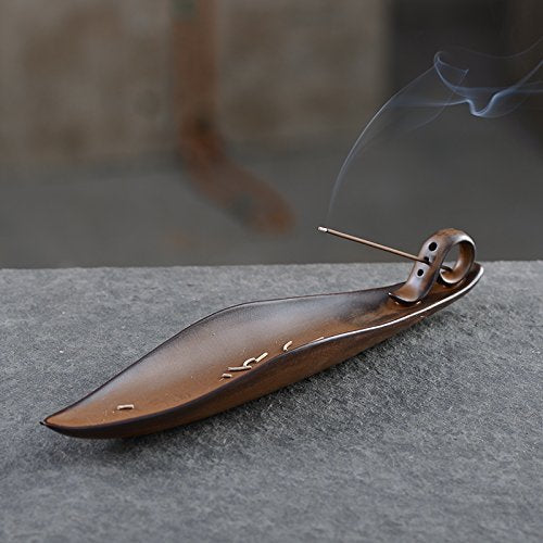  [AUSTRALIA] - Djiale Incense Stick Holder Ceramic Incense Burner with Ash Catcher 9 inch(Shape 9)