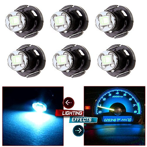  [AUSTRALIA] - cciyu 6 Pack Ice Blue T4/T4.2 Neo Wedge 2835SMD LED Dash Climate HVAC control Light Bulbs Replacement fit for 2002-2006 Toyota Camry