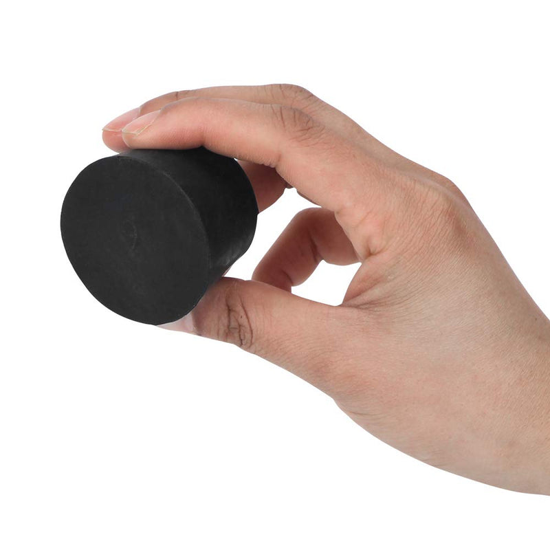  [AUSTRALIA] - 4-Pack (Same Size) Large Solid Rubber Stoppers - Size #9-45mm (1.77in) x 37mm (1.45in) - 30mm (1.18in) Long - Black Lab Plug