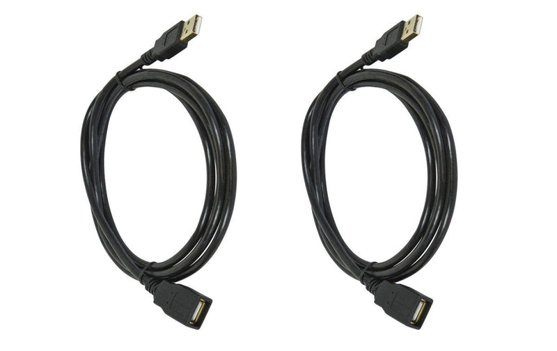  [AUSTRALIA] - C&E 2 PCS USB 2.0 A Male to A Female Extension 28 OR 24AWG Cable Gold Plated 10 Feet, CNE611938 2 Pack