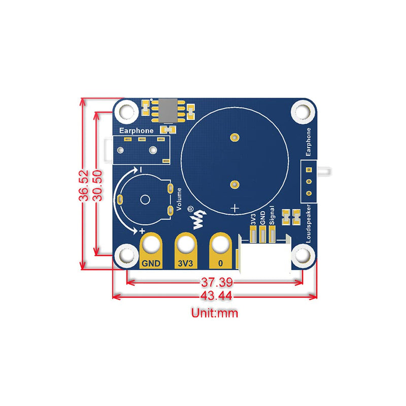  [AUSTRALIA] - Stemedu Speaker Expansion Module for Micro:bit microbit, as a Music Player, Sound Volume Adjustment,for Arduino 3.3V 5V(Pack of 2sets)