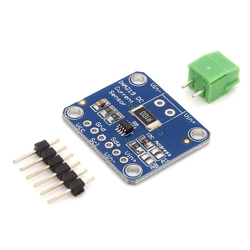  [AUSTRALIA] - BerryBase 5 x INA219 DC current sensor with I2C interface, current sensor module for high-precision current measurement, energy monitoring, bidirectional direct current, INA219 breakout board for Arduino Raspberry Pi