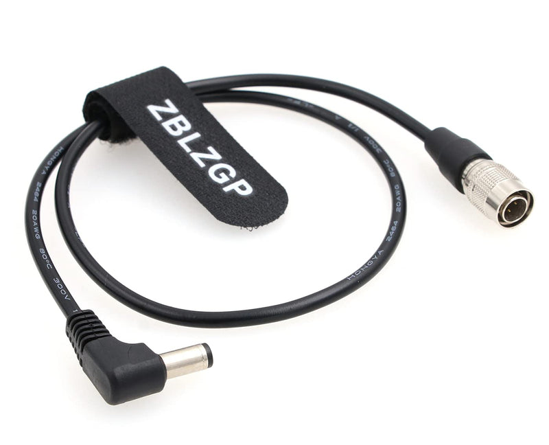  [AUSTRALIA] - ZBLZGP Right Angle 2.5 DC to Hirose 4 Pin Male Power Cable for Zoom F8 / Zoom F4 / Sound Devices / Blackmagic Straight Cable