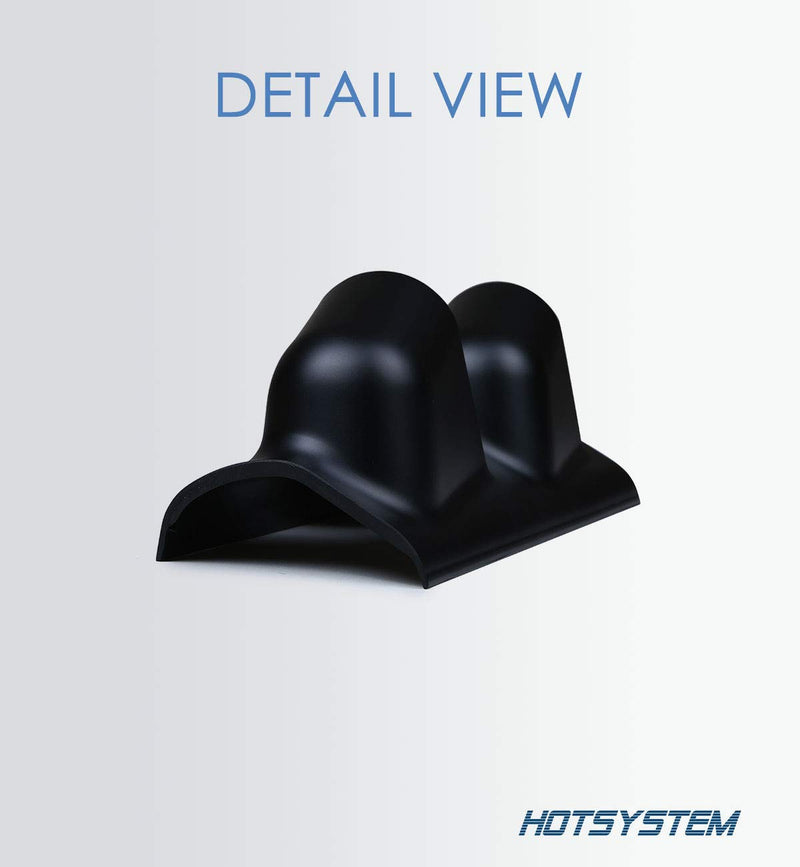  [AUSTRALIA] - HOTSYSTEM Universal 2inches 52mm Dual Hole A-Pillar Gauge Meter Mount Pod Holder Black Cover for Car Auto