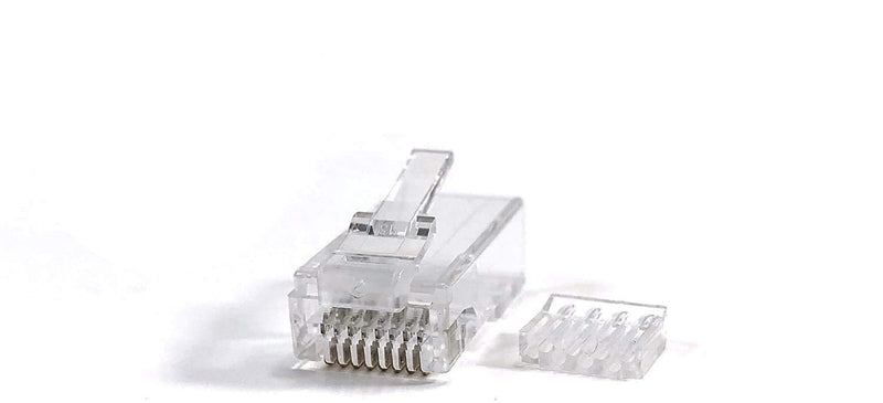 [AUSTRALIA] - Micro Connectors, Inc. 100 Pack CAT6 RJ45 Modular Connector Plugs with Load Bar (C20-088L6-100)