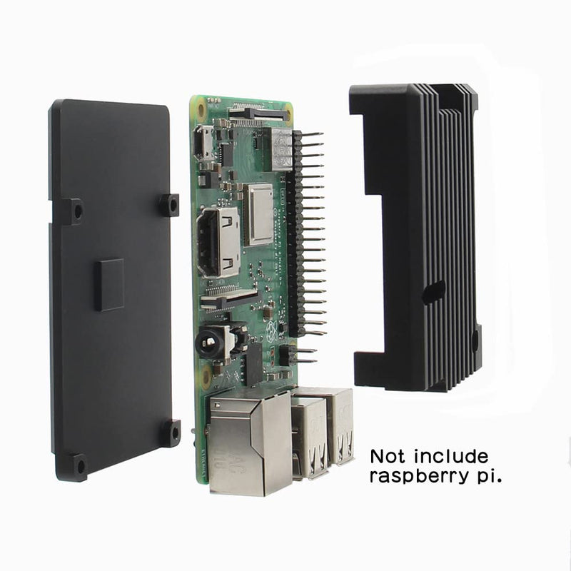  [AUSTRALIA] - Raspberry Pi 3 Armor Case, Raspberry Pi Metal Case with Passive Cooling/Shell Heat Dissipation for Raspberry Pi 3B+/3B