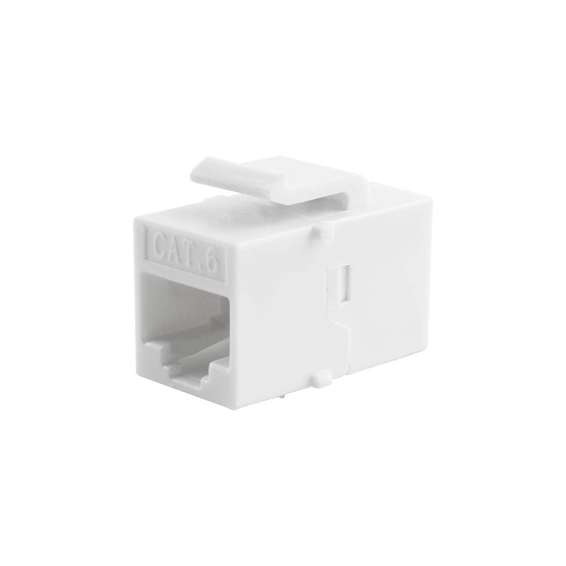  [AUSTRALIA] - RuiLing 5pcs RJ45 CAT6 Keystone Inline Jack Coupler for Wall Plate Outlet Panel,UTP Insert Coupler Adapter Socket Connector Port (White) WHITE