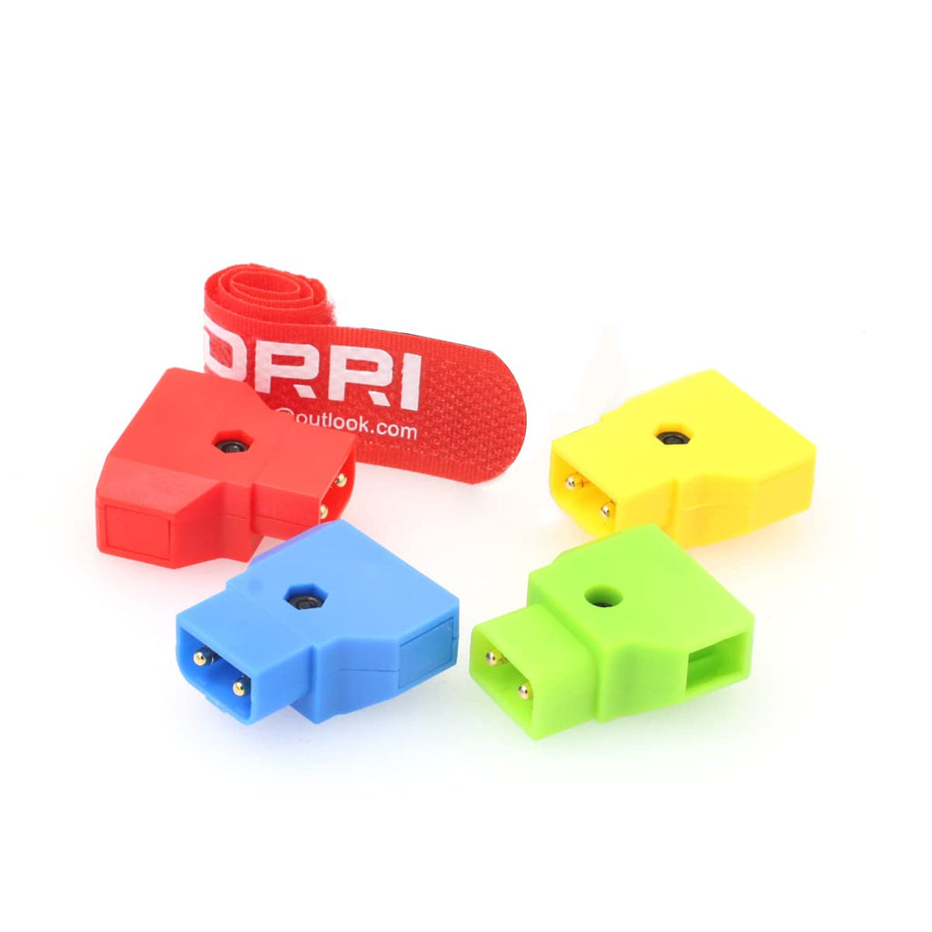  [AUSTRALIA] - DRRI 4xPCS Colorful PowerTap Kit D-Tap Plug Male DIY for DSLR Rig Power Cable V-Mount Anton Battery 5pcs colorful Dtap