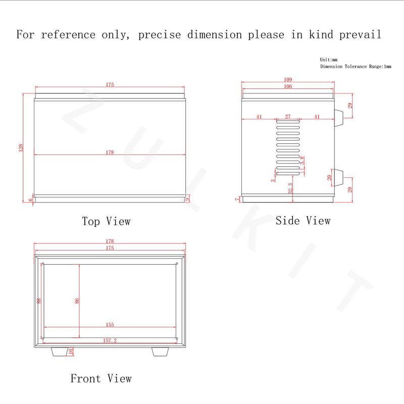  [AUSTRALIA] - Zulkit Electronic Enclosures Blue Metal Enclosure Project Case DIY Box Junction Case Enclosure Preventive Case (7.1" x 4.3" x 5.1") 7.1" x 4.3" x 5.1"