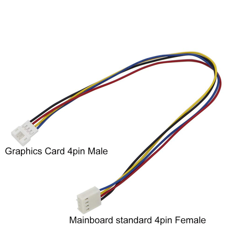  [AUSTRALIA] - PWM GPU Fan Adapter Cable, Mainboard Standard 4-pin to GPU Mini 4pin Extension Power Cable, Graphics Card Cooling Fan Connector