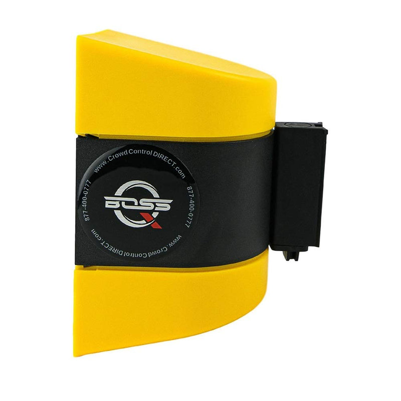  [AUSTRALIA] - "Q-Boss" Wall Mounted Retractable Belt Barrier - 15' Feet Yellow/ "Caution-Do Not Enter" Yellow Belt Yellow/CAUTION-DO NOT ENTER