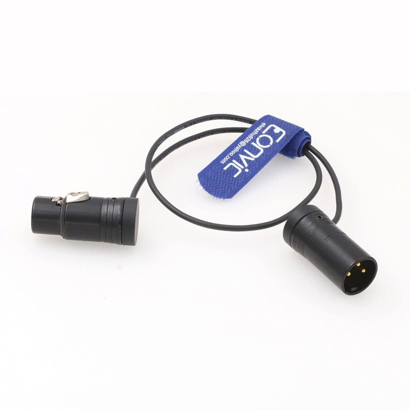  [AUSTRALIA] - Eonvic Low Profile 3 Pin XLR Male to Female Audio Cable for Sound Devices 633 688 788T 302 552 Zaxcom