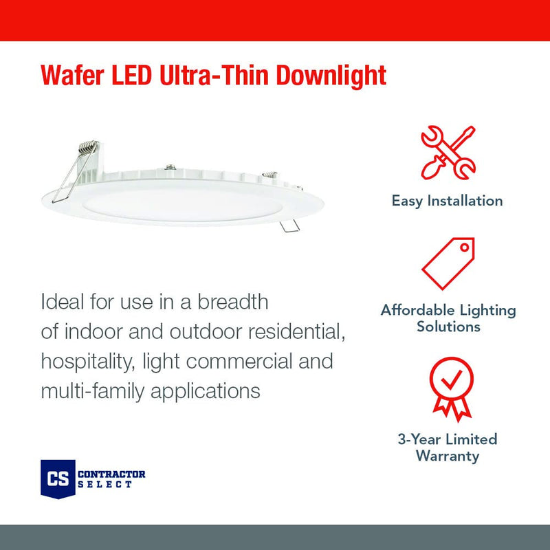  [AUSTRALIA] - Juno WF4 SWW5 90CRI MW M6 Round Baffle LED Downlight, 120 Volts, 2700K/3000K/3500K/4000K/5000K, Triac Dimming, 4-Inch Ultra-Thin, Matte White 4-Inch Ultra Thin Trim