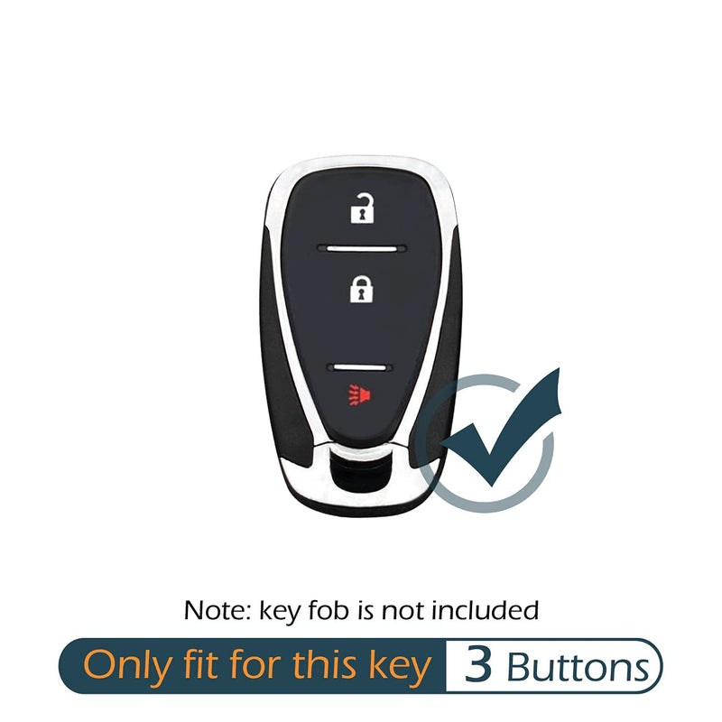 GFDesign 2 Pcs Silicone 3 Buttons Key Fob Cover Remote Case Keyless Protector Compatible with Chevrolet Chevy Malibu Blazer Camaro Cruze Equinox Malibu Limited Sonic Spark Traverse Trax Volt 2016-2019 - LeoForward Australia