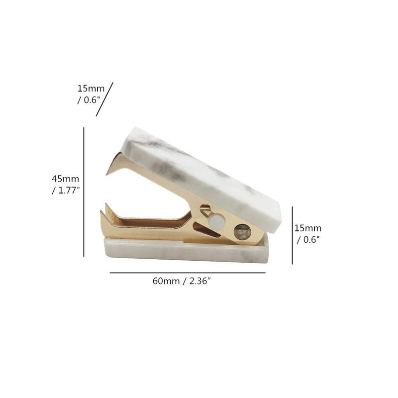  [AUSTRALIA] - 1 Pack Marble Print Staple Remover Gold Glitter Metal Jaws Staples Puller Removal Tool for Home Office School Desk Stapling Accessories Supplies (1) 1