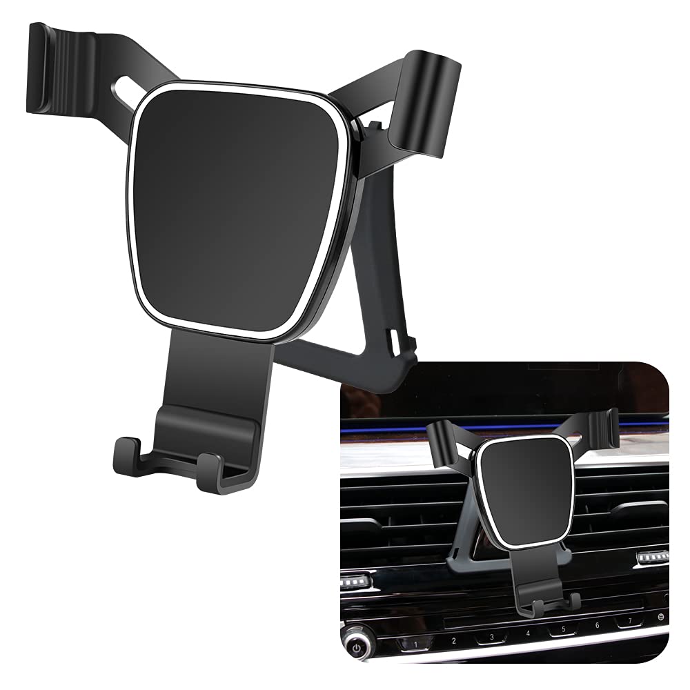  [AUSTRALIA] - LUNQIN Car Phone Holder for 2017-2023 BMW 5 Series M5 525i 530i 540i M550i 530e xDrive Auto Accessories Navigation Bracket Interior Decoration Mobile Cell Phone Mount BMW-5-17-23