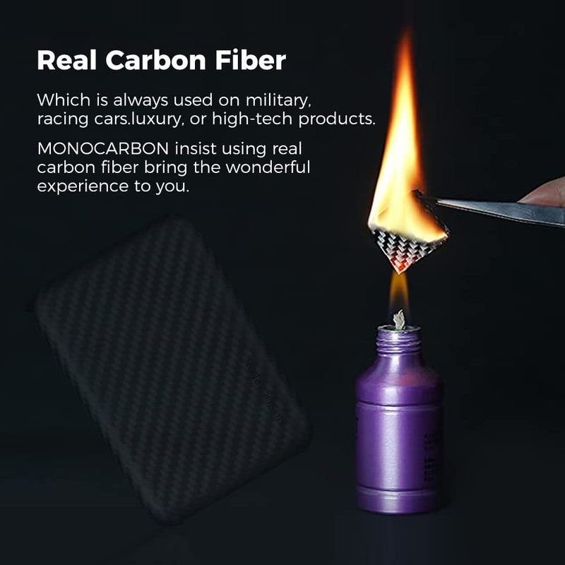  [AUSTRALIA] - MONOCARBON Real Carbon Fiber Case Compatible with Magsafe Battery Pack, Slim Ultra-Thin Shockproof Cover, Lightweighter Anti-Scratch Cover Case for Magsafe Portable Charger, Matte Finish.