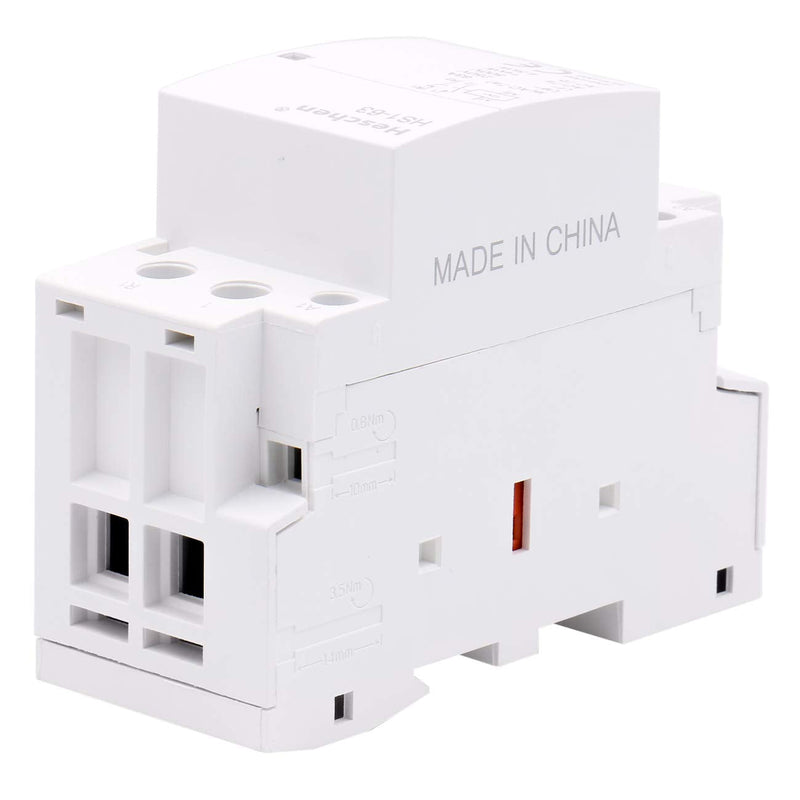  [AUSTRALIA] - Heschen Household AC Contactor, HS1-63, Ie 63A, 2 Pin 1NO 1NC, AC 12V Coil Voltage, 35mm DIN Rail Mounting