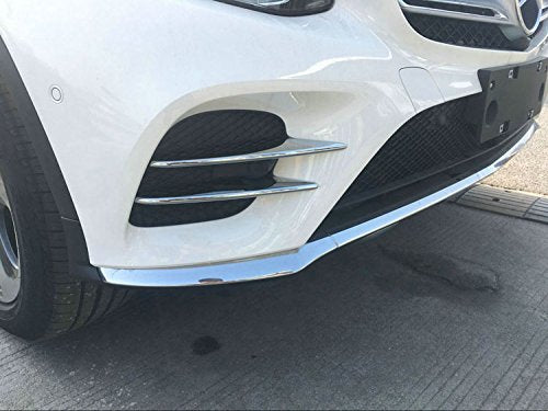  [AUSTRALIA] - Fit For Mercedes Benz GLC GLC300 GLC-Coupe 2016 2017 2018 2019 Front Corner Mesh Grill Molding Cover Trim Chrome - Just Fit the model with Fin