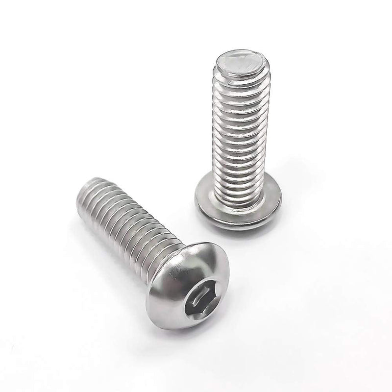  [AUSTRALIA] - 5/16-18 x 1-1/2" Button Head Socket Cap Bolts Screws, 304 Stainless Steel 18-8, Full Thread, Coarse Thread, Allen Hex Drive, 20 PCS 5/16-18 x 1-1/2"