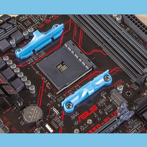  [AUSTRALIA] - Aimeixin AM4 Bracket,Desktop Computer AMD AM4 Motherboard CPU Heatsink Bracket, Steel Back Plate Bracket for AM4's HeatSink Cooling Fan Mounting (Blue) Blue