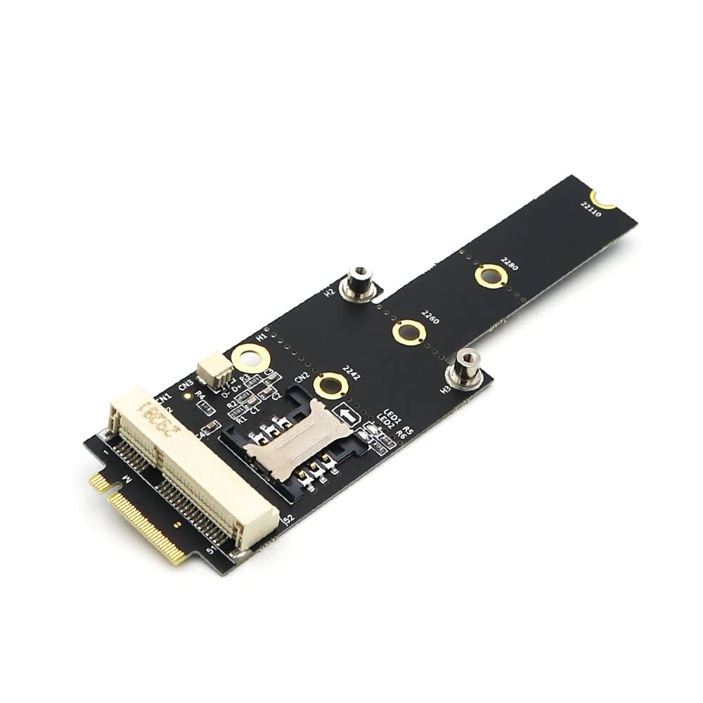  [AUSTRALIA] - Mini PCI-E to M.2(NGFF ) Key M Adapter with SIM Card Slot for WiFi/WWAN/LTE Module