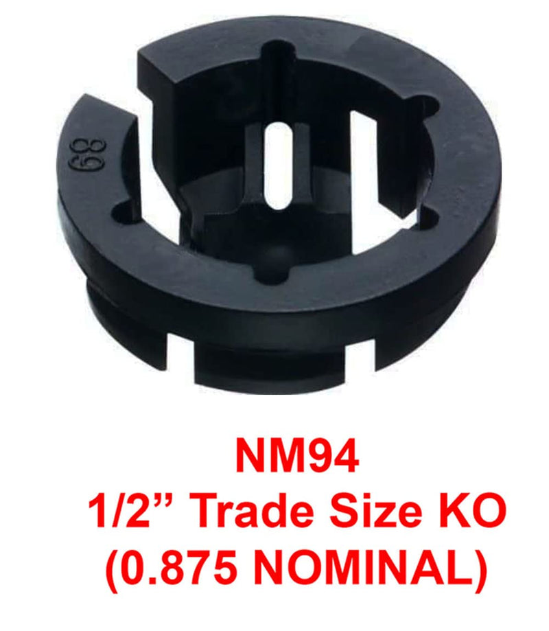  [AUSTRALIA] - iMBAPrice NM94-25 (25-Pack) Black Button Push-in NM Cable Connector, 3/8 Trade Size, Fits 1/2-Inch Knock Outs, Black 25 3/8 Trade Size (Fits 1/2-Inch Knock Outs)