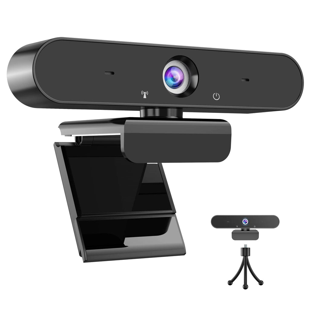  [AUSTRALIA] - 1080P Webcam with Microphone, Autofocus Noise-canceling HD Light Collection Web Cam for Computer Laptop, 110° Wide Angle USB Web Camera, Video Camera Work with Zoom, Skype, Facetime, Streaming, Gaming Black