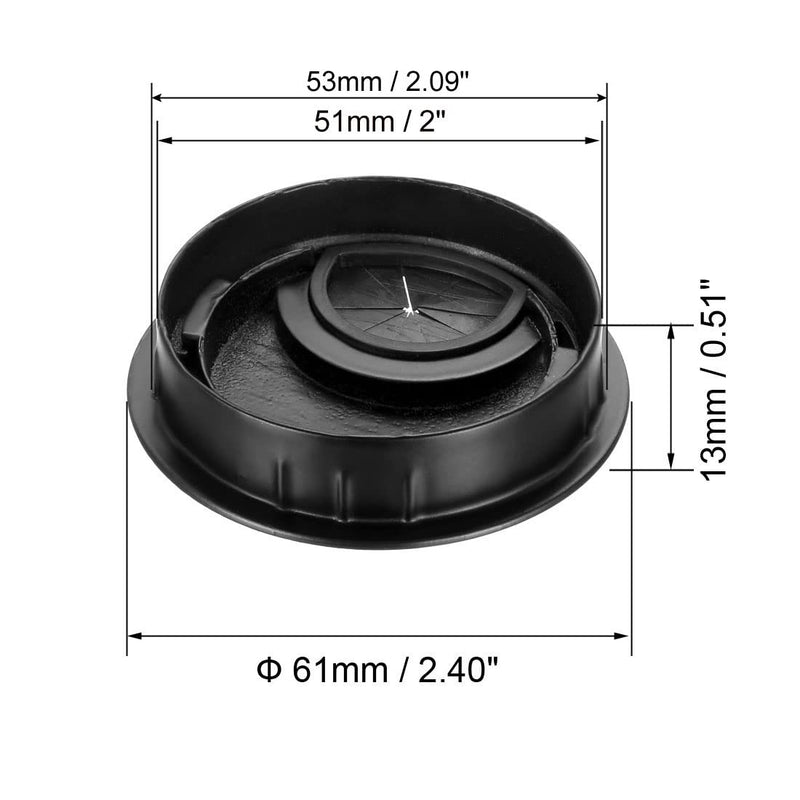  [AUSTRALIA] - uxcell Cable Hole Cover, 2-1/8" Zinc Alloy Desk Grommet for Wire Organizer (Black) 2-1/8 Inch Black