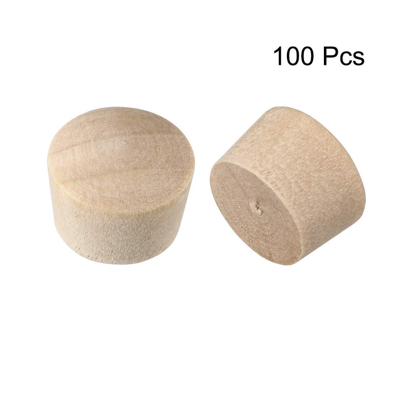 uxcell Wood Button Top Plugs 3/8 Inch Cherry Hardwood Furniture Plugs 9/25 Inch Height 100 Pcs - LeoForward Australia