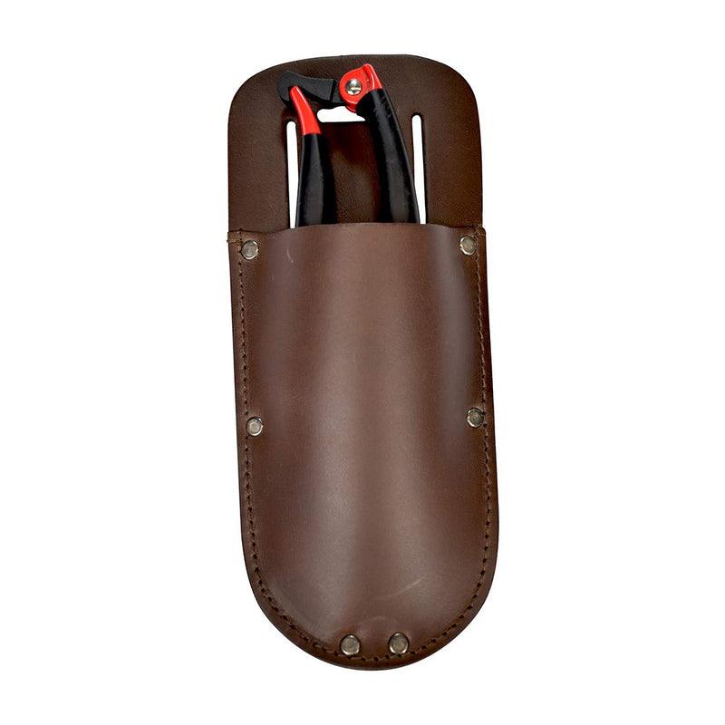 Hide & Drink, Thick Leather Holster for Pruning Shears w/ Belt Loop Garden Scissors Sheath, Folding Saw, Construction & Utility Tools Pouch, Handmade Includes 101 Year Warranty (Bourbon Brown) - LeoForward Australia