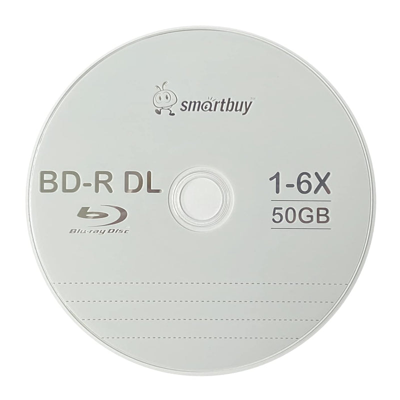  [AUSTRALIA] - Smart Buy 10 Pack Bd-r Dl 50gb 6X Blu-ray Double Layer Recordable Disc Blank Logo Data Video Media 10-Discs Spindle