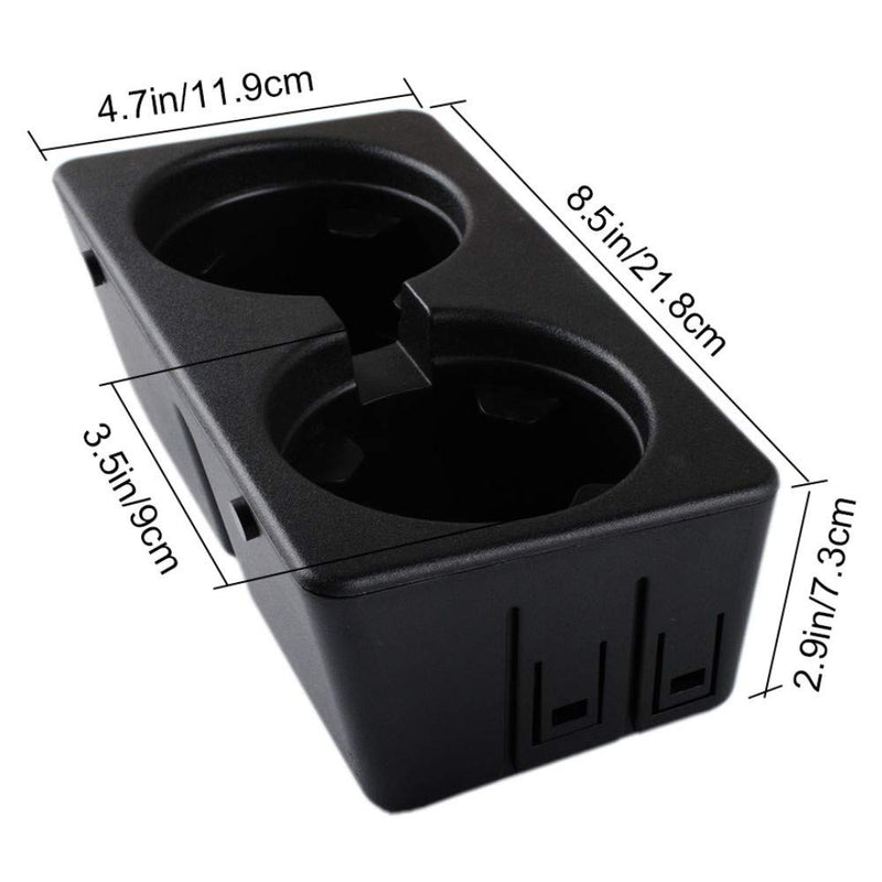  [AUSTRALIA] - Gekufa 19154712 Cup Holder Compatible with 2007-2013 Chevy Silverado Avalanche GMC Sierra 2007-2014 Suburban Yukon Tahoe Escalade - Floor Mounted Front Center Console Dual Beverage Drink Insert