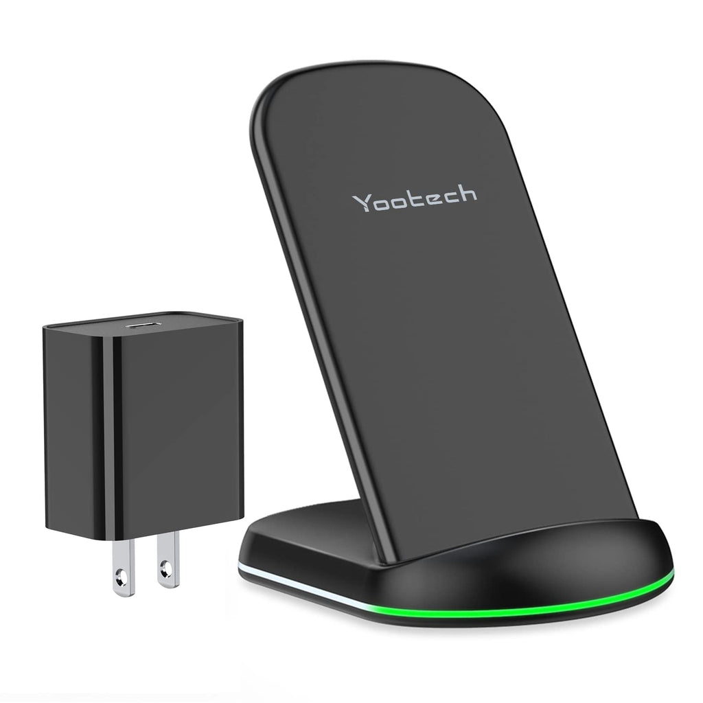  [AUSTRALIA] - Yootech Wireless Charger, 10W Max Wireless Charging Stand with Quick Adapter,Compatible with iPhone 14/14 Plus/14 Pro/14 Pro Max/13/13 Mini/13 Pro Max/SE 2022/12/11/X/8, Galaxy S22/S21/S20/S10
