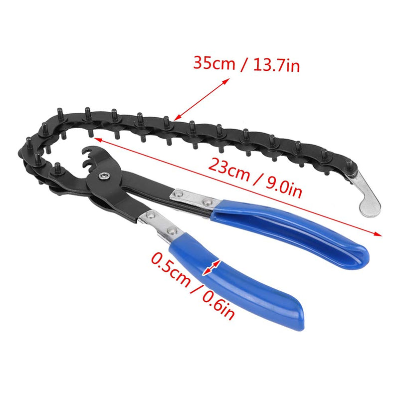  [AUSTRALIA] - Exhaust Pipe Cutter, Universal Exhaust Tailpipe Cutter Pliers Locking Chain Clamp with 15 Blades