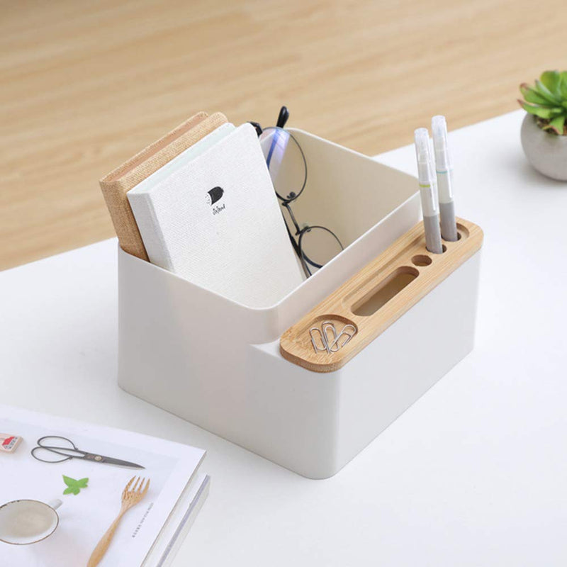 Poeland Desktop Storage Box Pencil Pen Holder Makeup Brushes Organizer for Office Supplies, Vanity Table, Home - LeoForward Australia