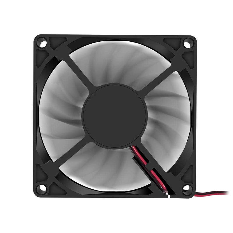  [AUSTRALIA] - Dorhea 2PCS 80x80x15mm Fan 12V 2Pin DC 8015 Brushless Cooling Case Fan for Cooling PC Computer Case CPU Radiator Cooler Fan 2Pin